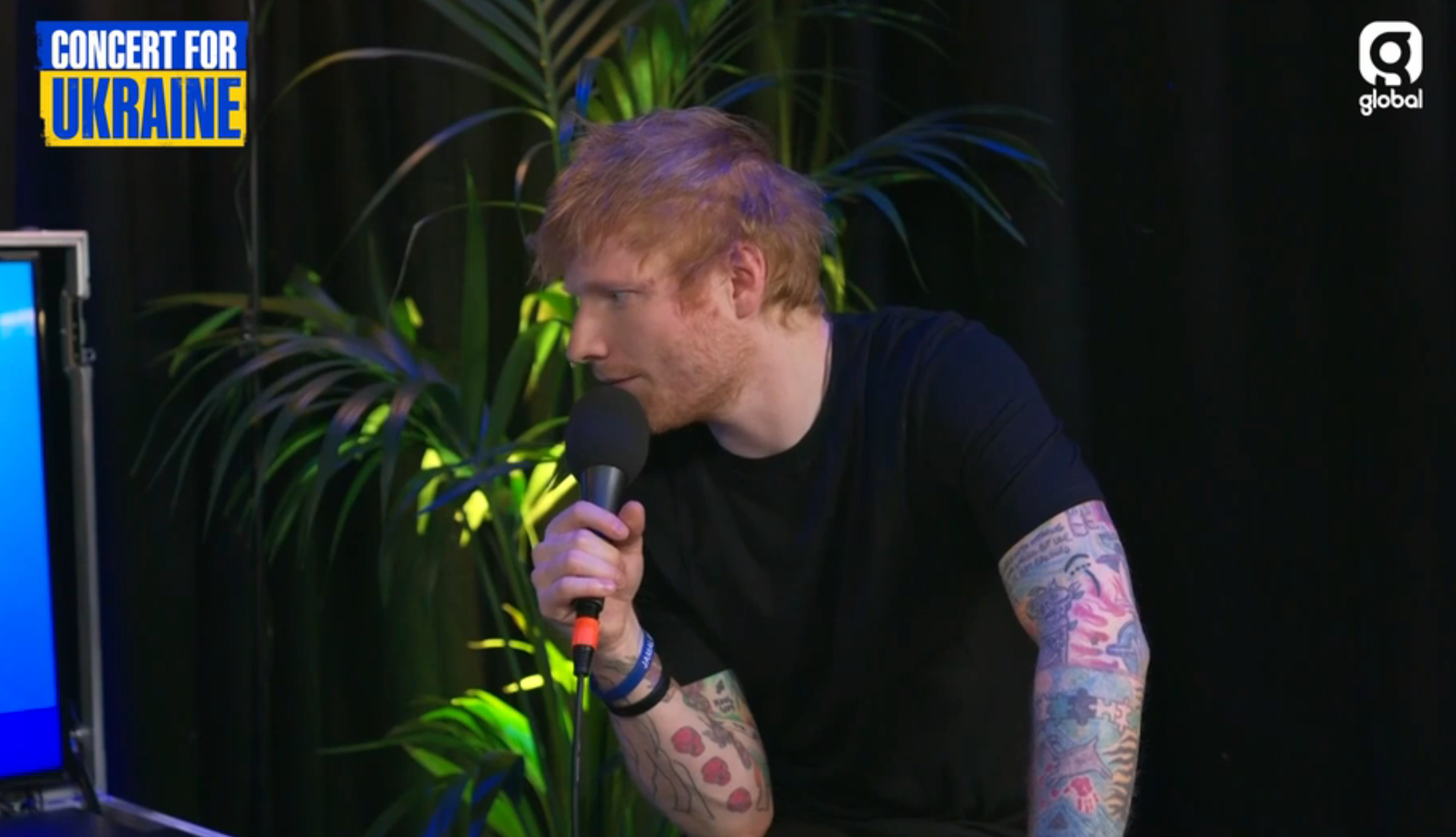 Ed snakker i et intervju om "Konsert for Ukraina"