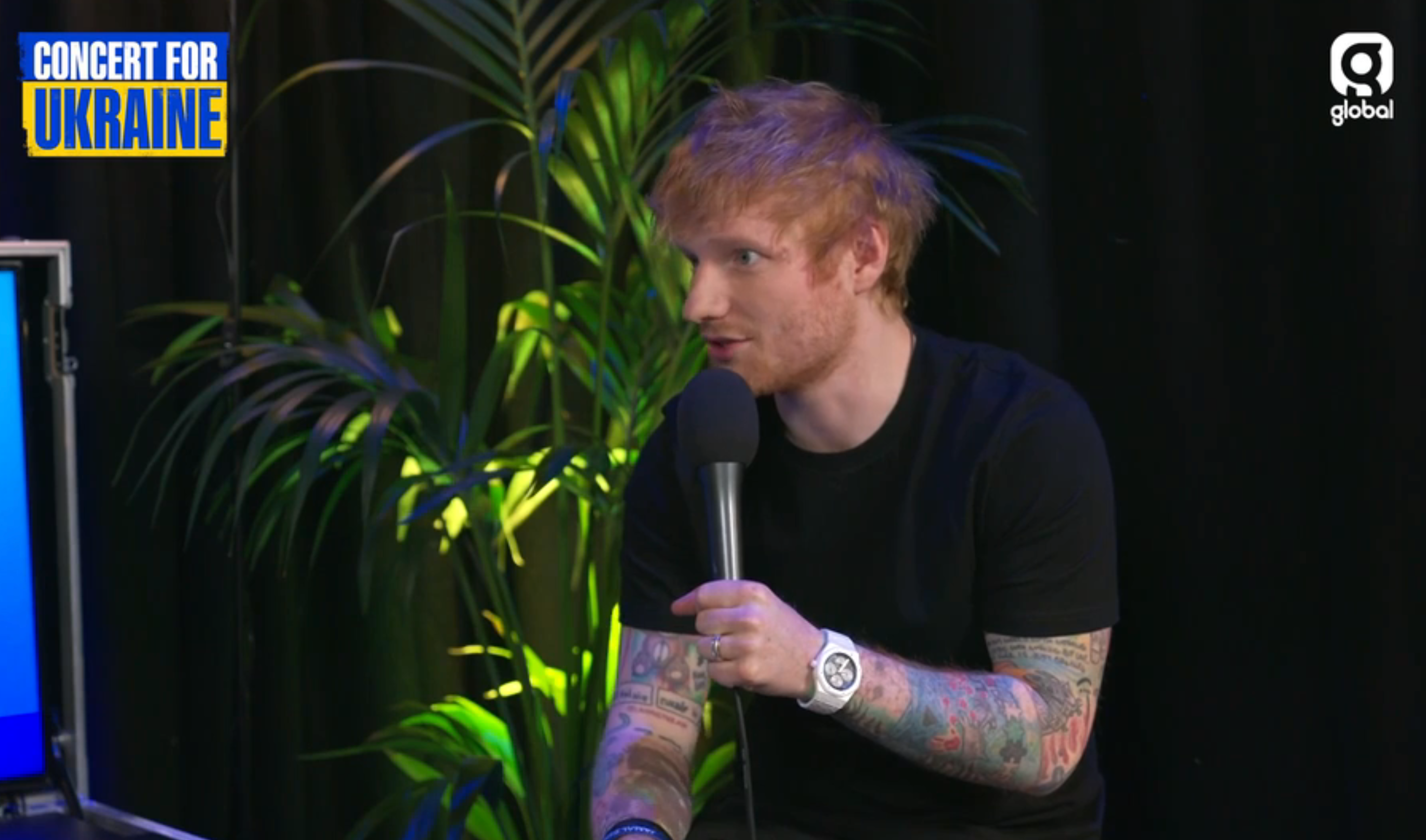 Ed snakker i et intervju om "Konsert for Ukraina"