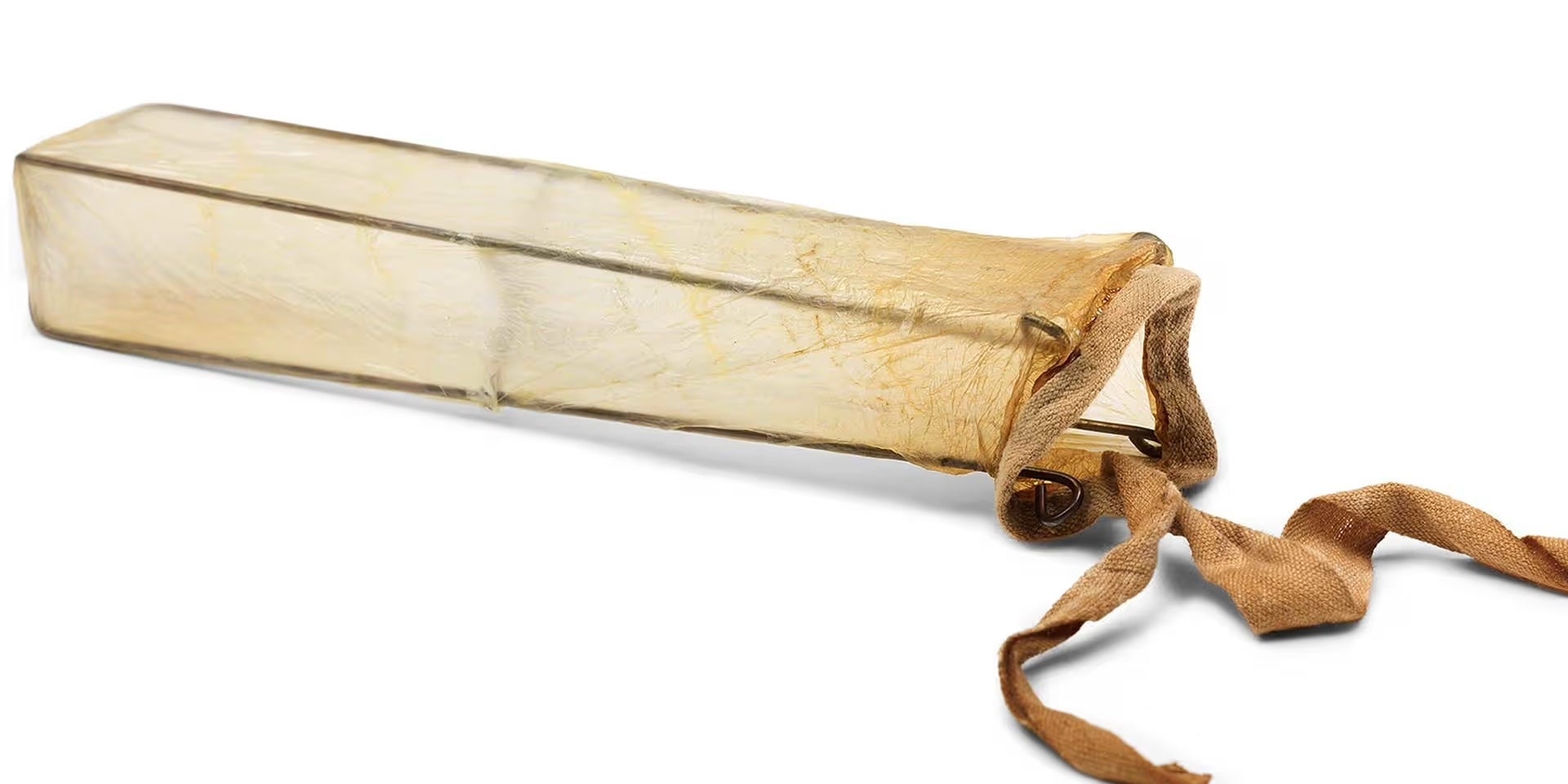 Condom made from sheep intestine, c. 1800