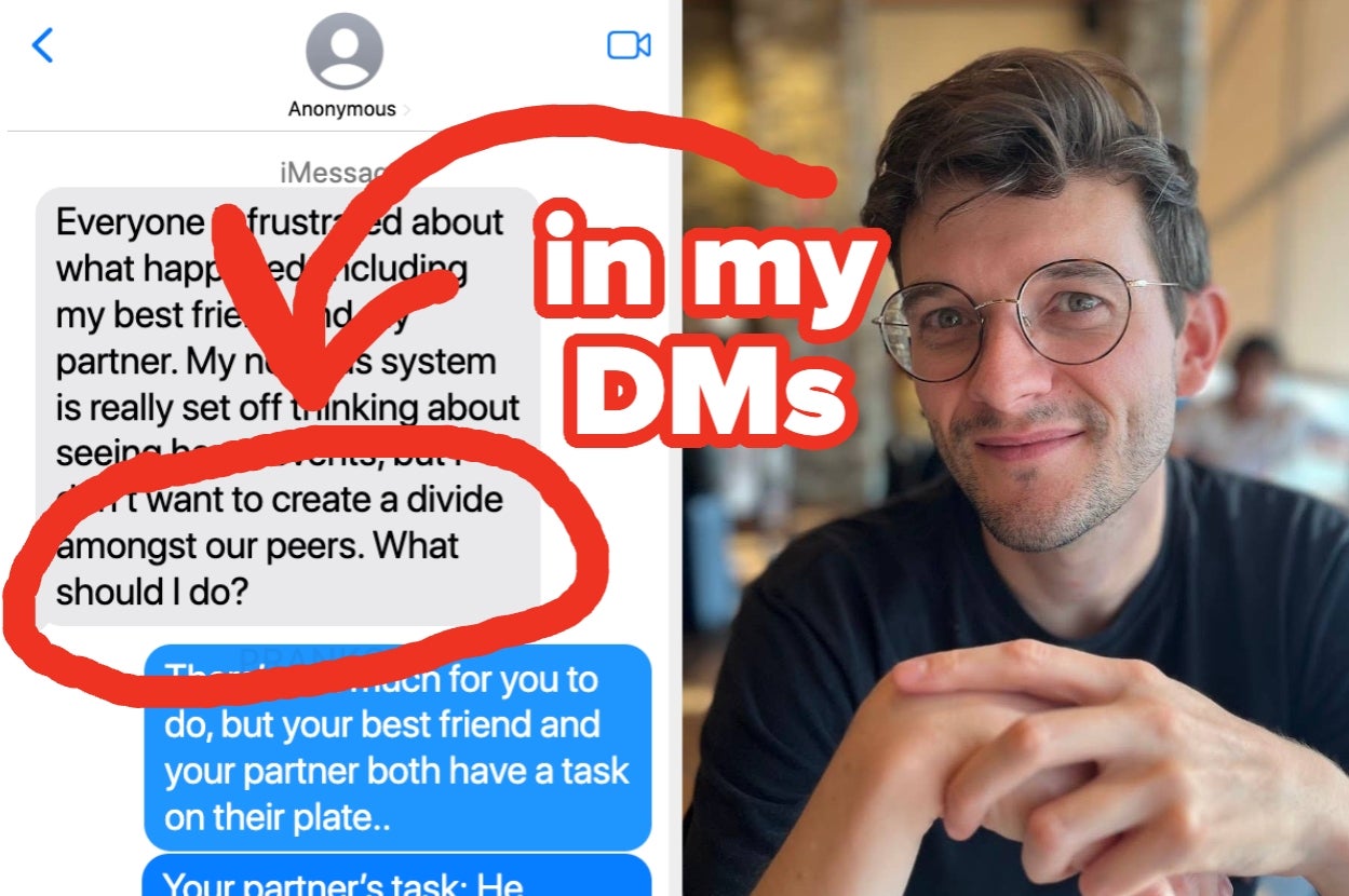 Text conversation about managing peer issues and tasks with a partner
