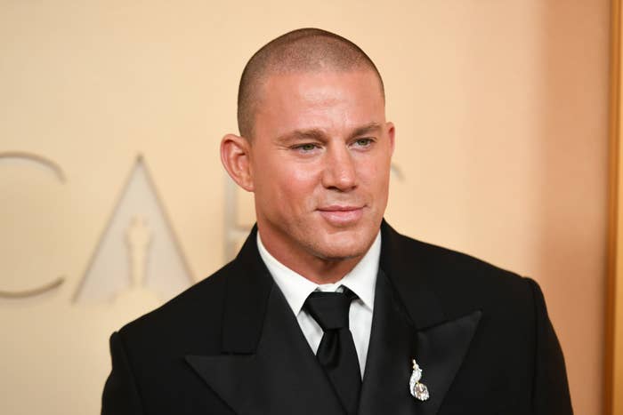 A man in a formal black suit and tie on a red carpet, with a neutral expression