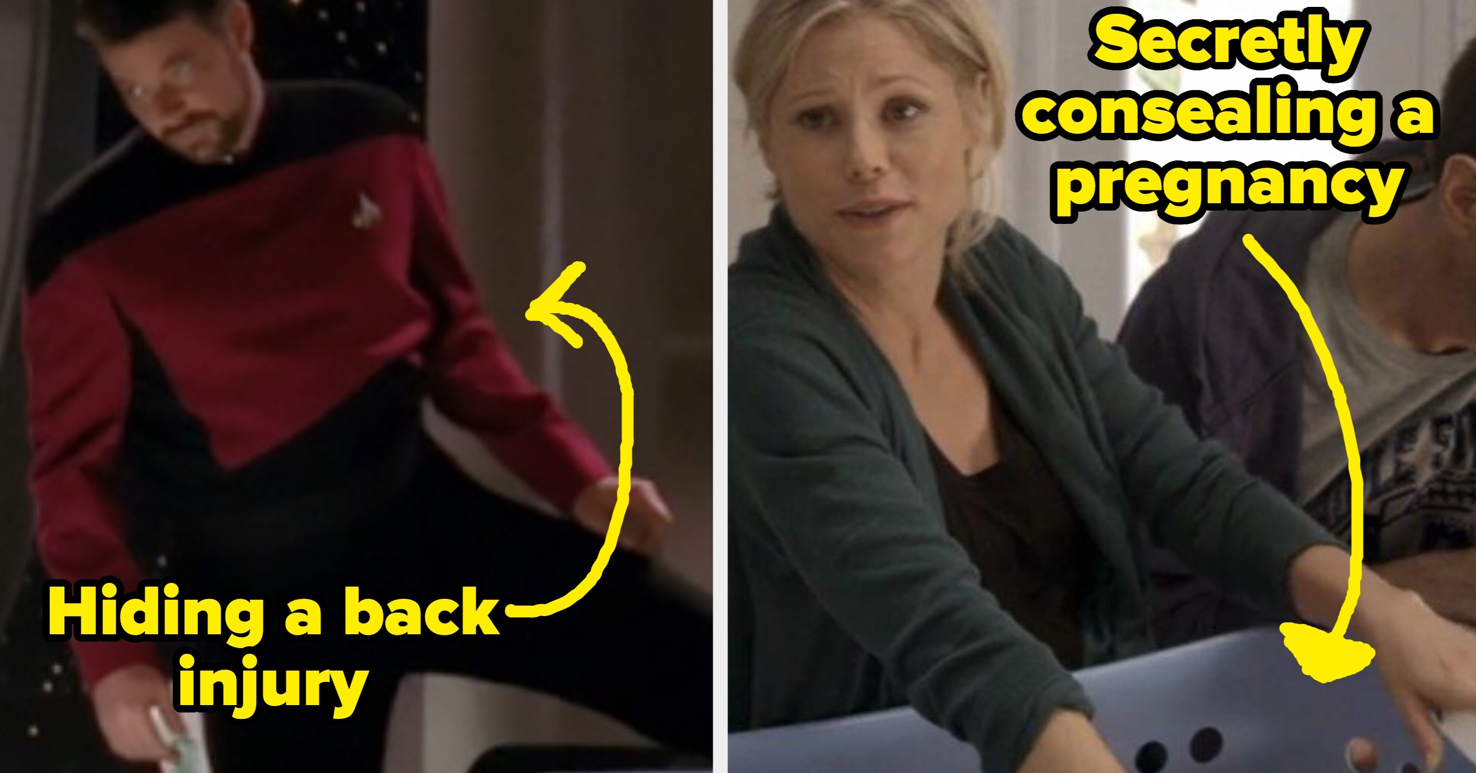 28 Times TV Shows And Movies Cleverly Hid An Actor’s Injury, Pregnancy, Or Other “Situation”