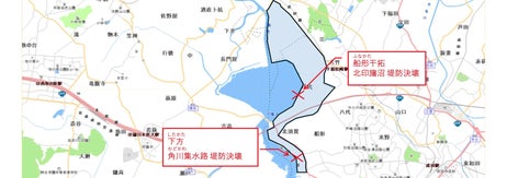 北印旛沼の進水状況図（千葉県庁公式サイトより）