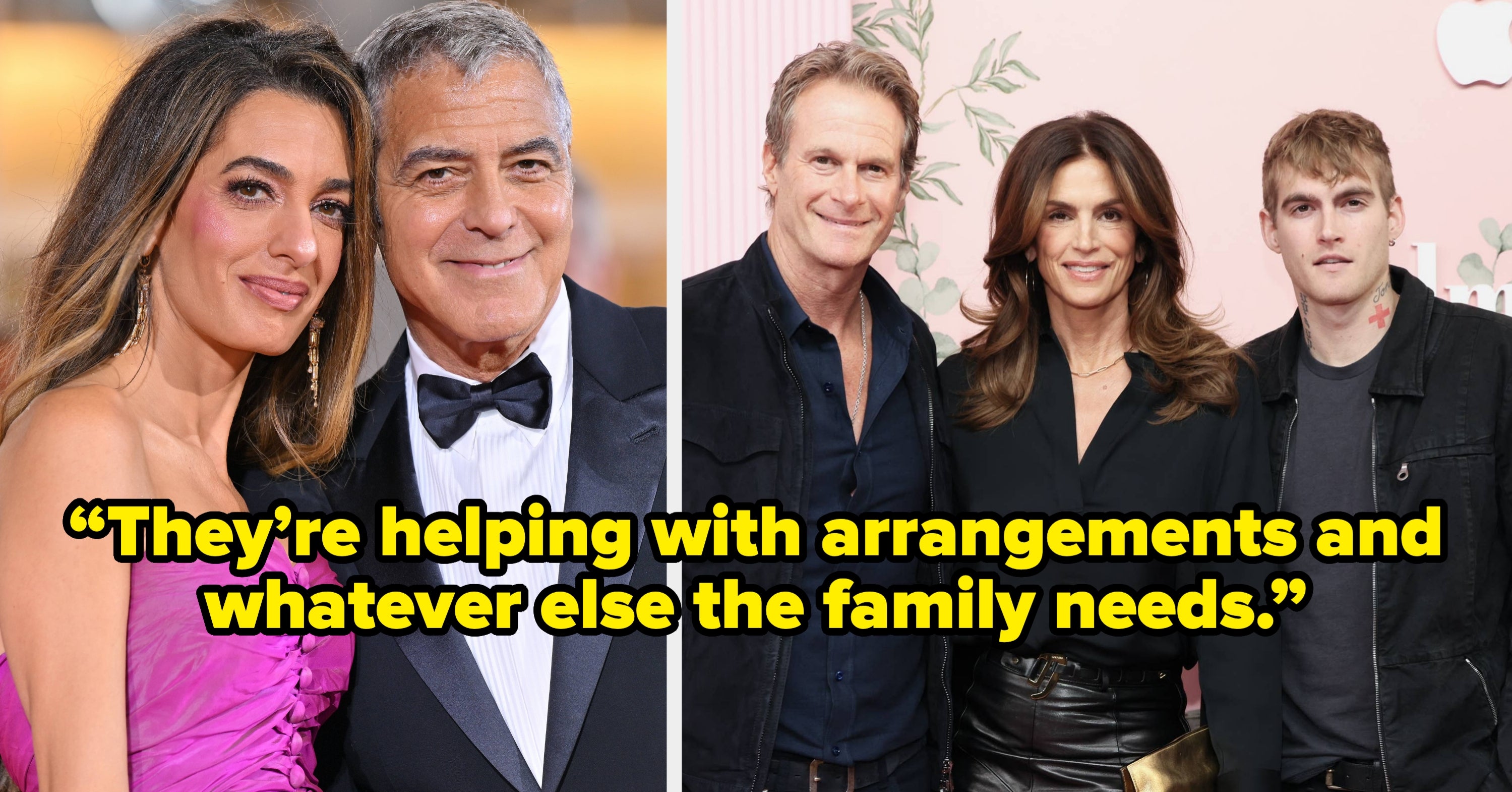 George And Amal Clooney Are “Taking Shifts” Staying With Cindy Crawford And Rande Gerber After Their Son, Presley Gerber’s, Tragic Death
