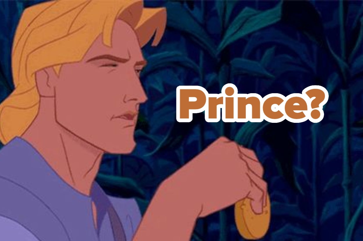 Animated character holding an object, with the word "Prince?" displayed