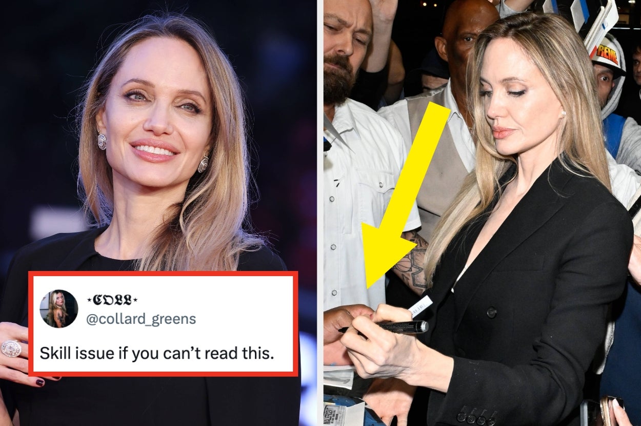 Angelina Jolie’s “Scribble” Handwriting Is Going Super Viral — And People Think It’s A “Skill Issue” If You Can’t Read This