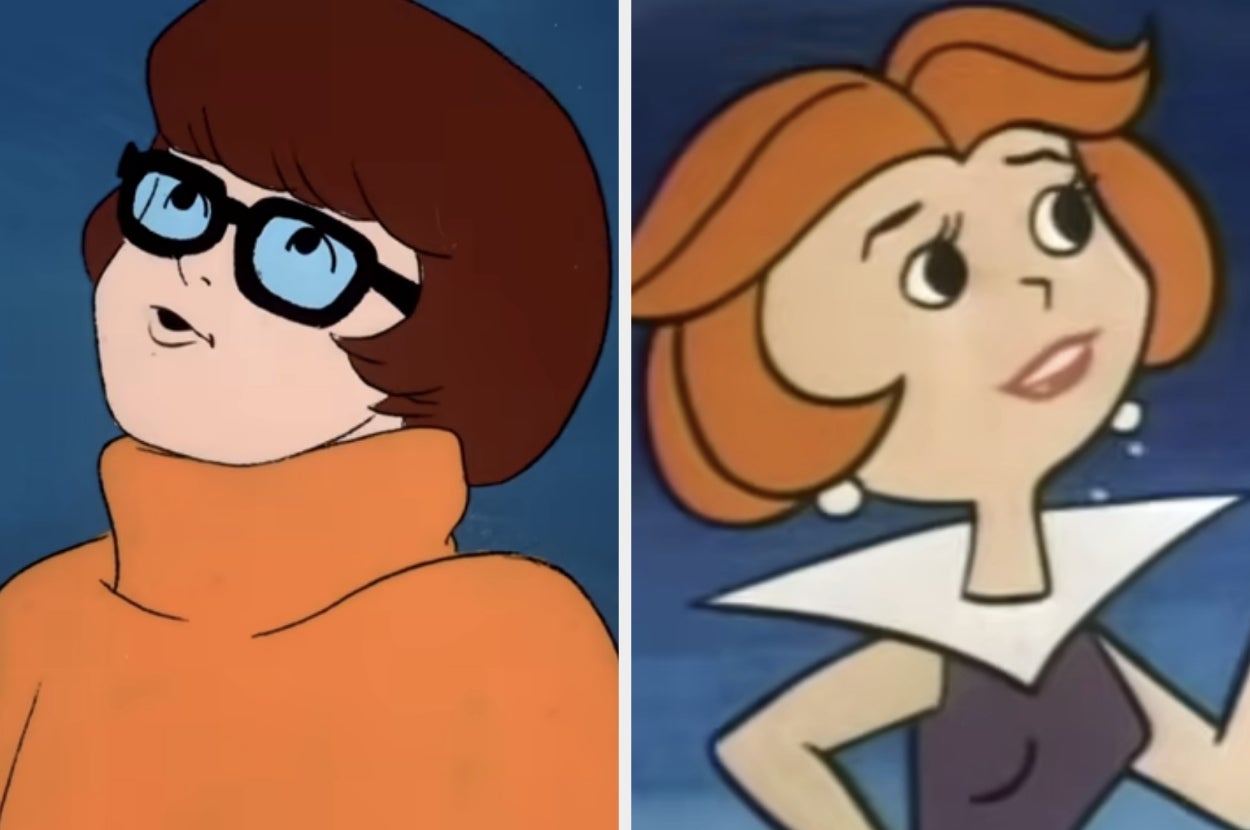 Split image of Velma and Jane Jetson