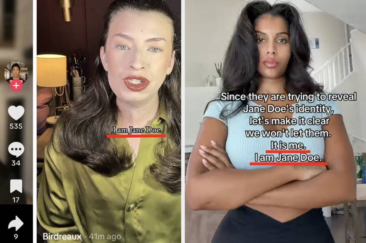Two individuals on social media platforms claim to be "Jane Doe" amidst identity revelation attempts