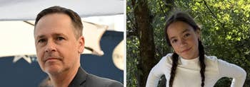 Split image of Chad Lowe and his daughter Fiona