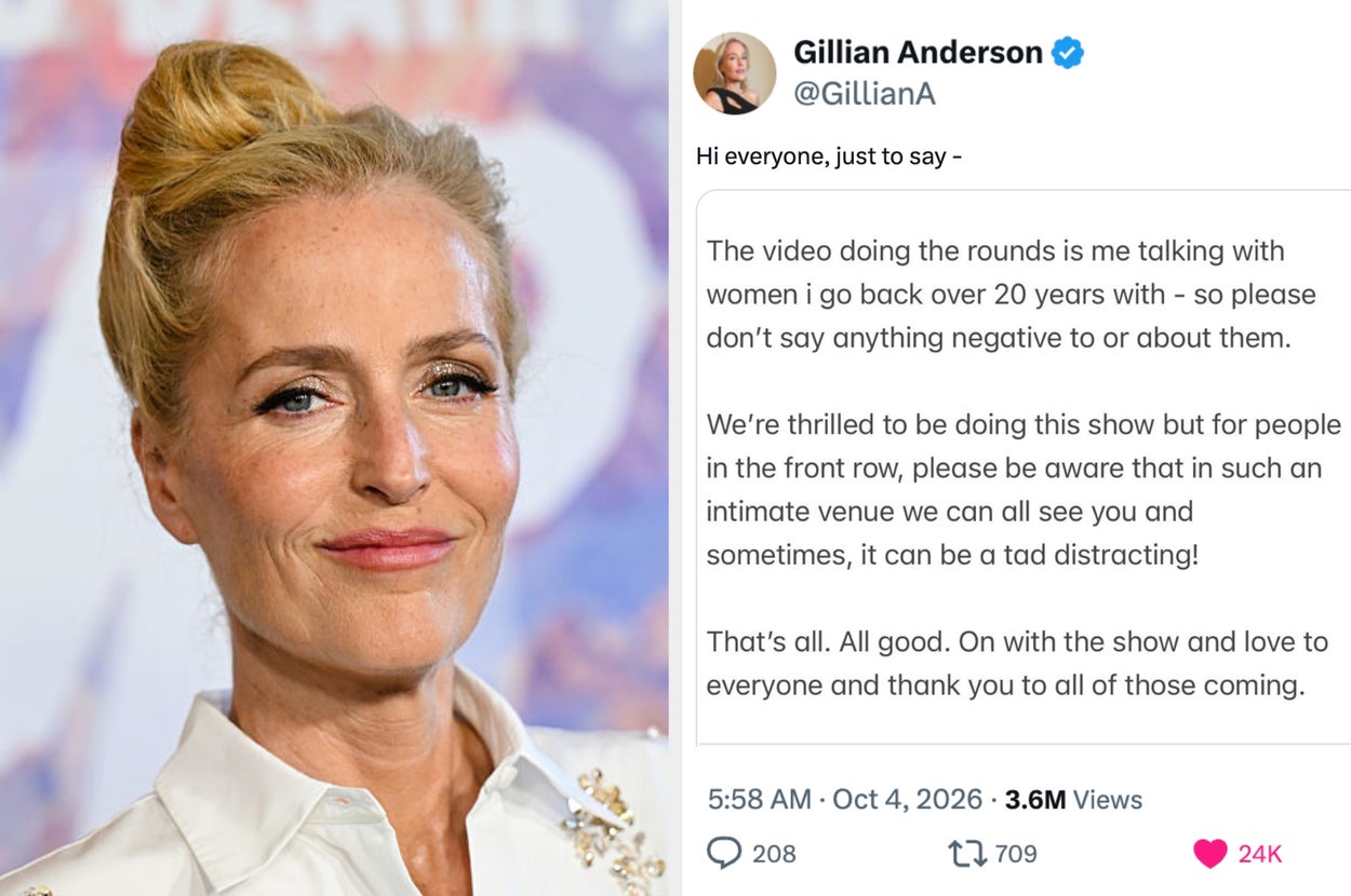 Gillian Anderson Sternly Called Out Superfans She's Known For Over 20 Years After They Saw Her Show 20 Times — And The Viral Clip Is Missing Some Pretty Important Context