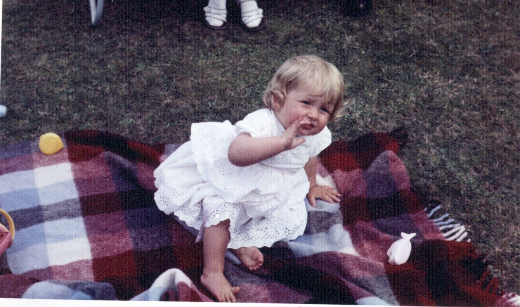 Lady Diana Spencer as a baby on her first birthday