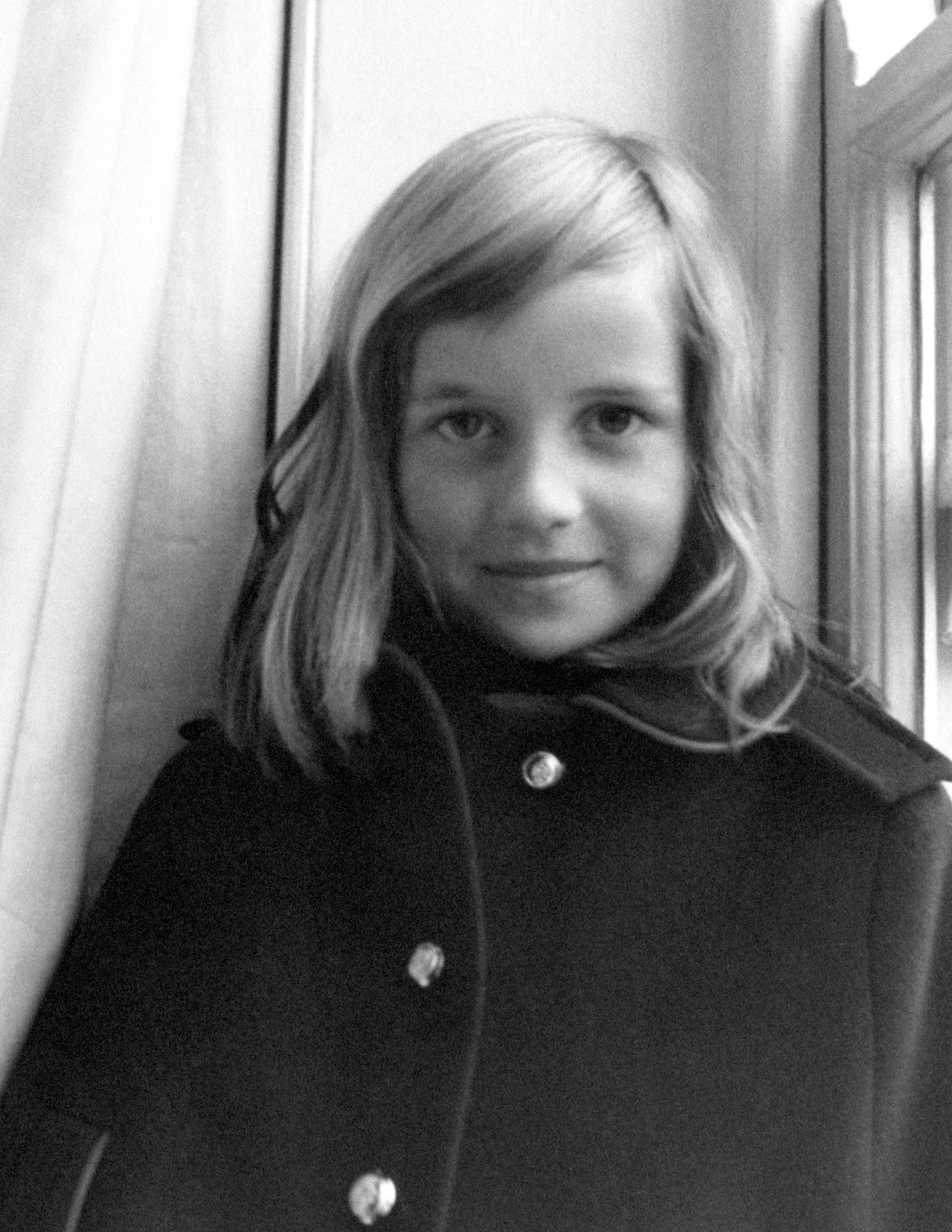 Lady Diana Spencer wearing a winter coat