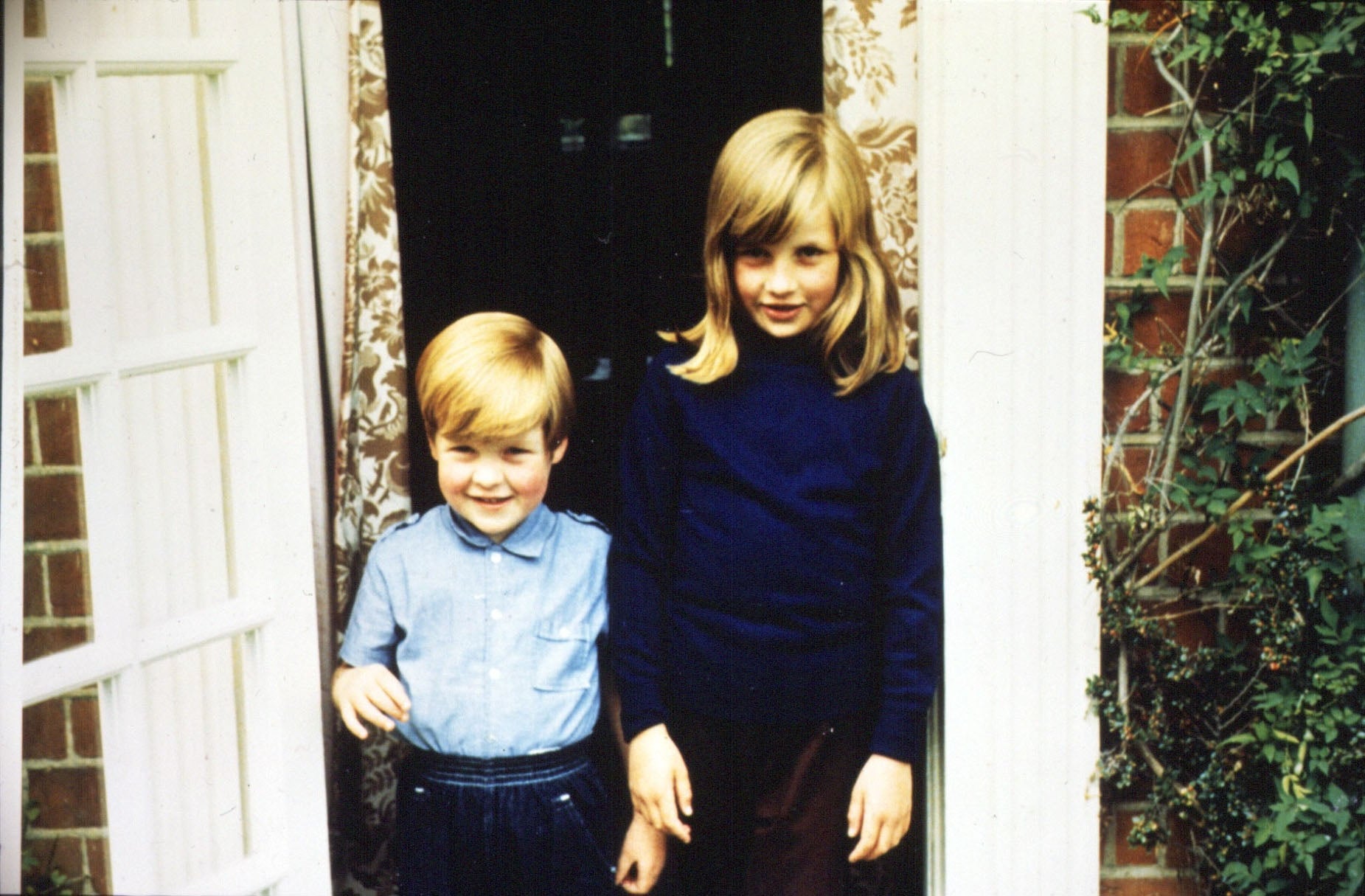 Lady Diana Spencer poses for a picture with her brother Charles
