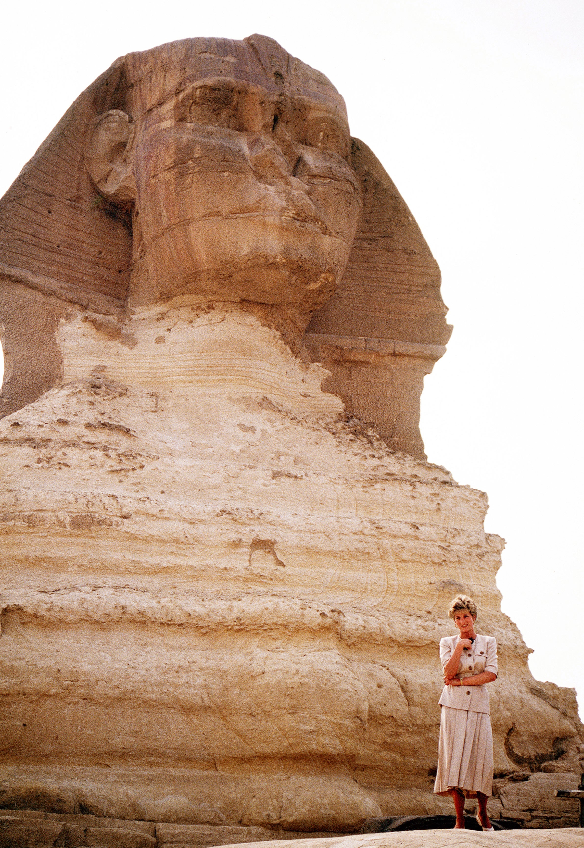 Princess Diana in Cairo at the Sphinx