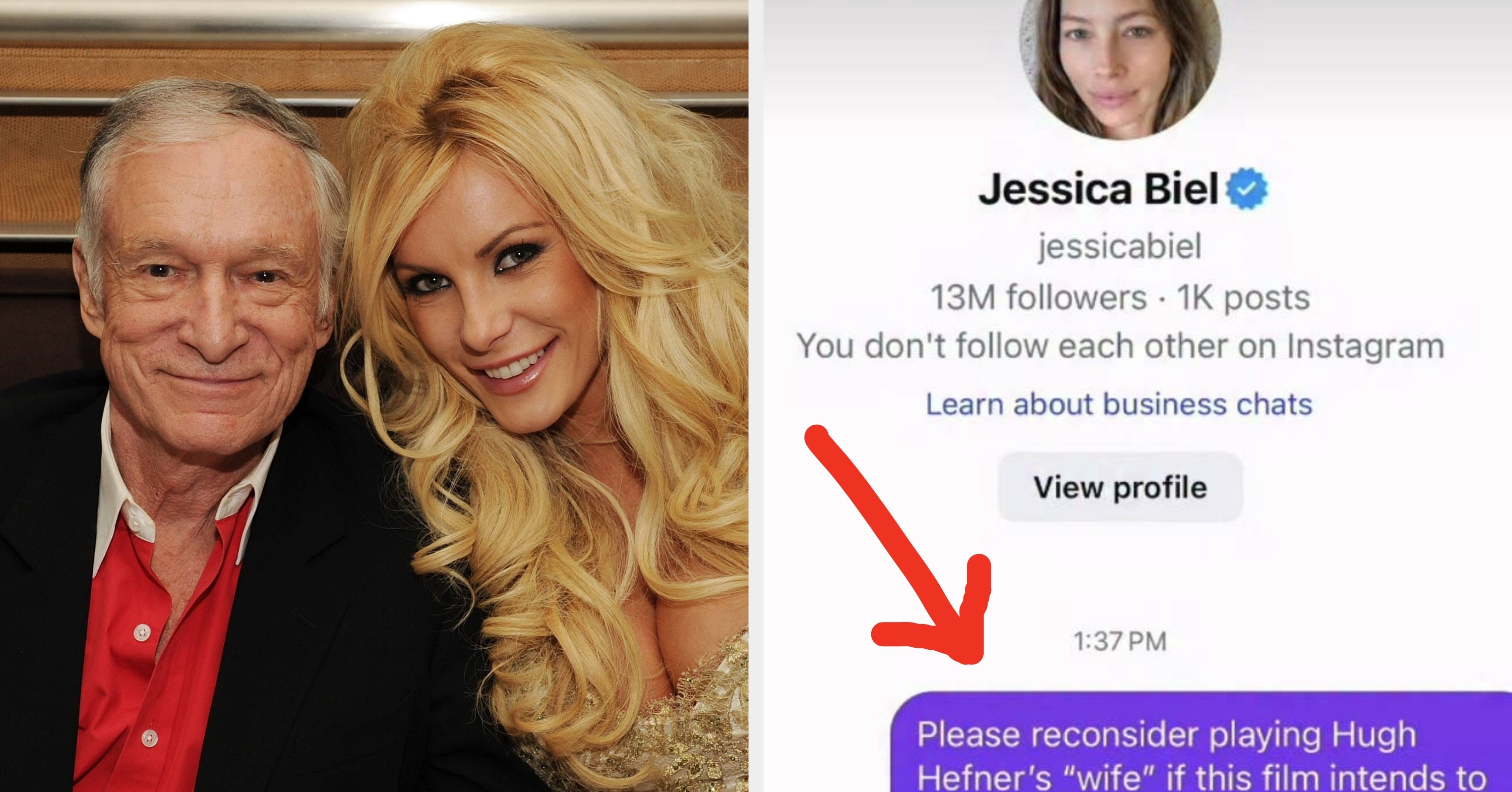 Hugh Hefner's Widow Shares The Heartbreaking Message She Sent Jessica Biel After She Was Cast To Play Mogul's Wife
