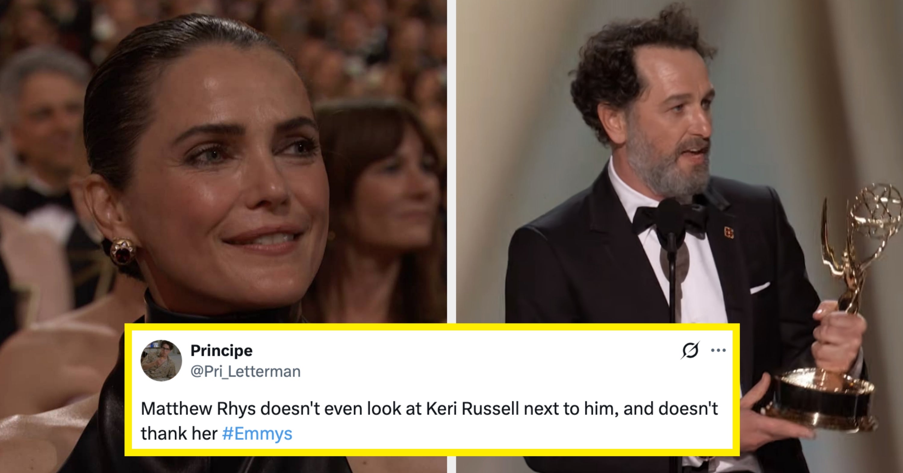 Keri Russell Has Spoken Out After Her Partner, Matthew Rhys, Was Blasted For Not Thanking Her In Either Of His Emmy Acceptance Speeches