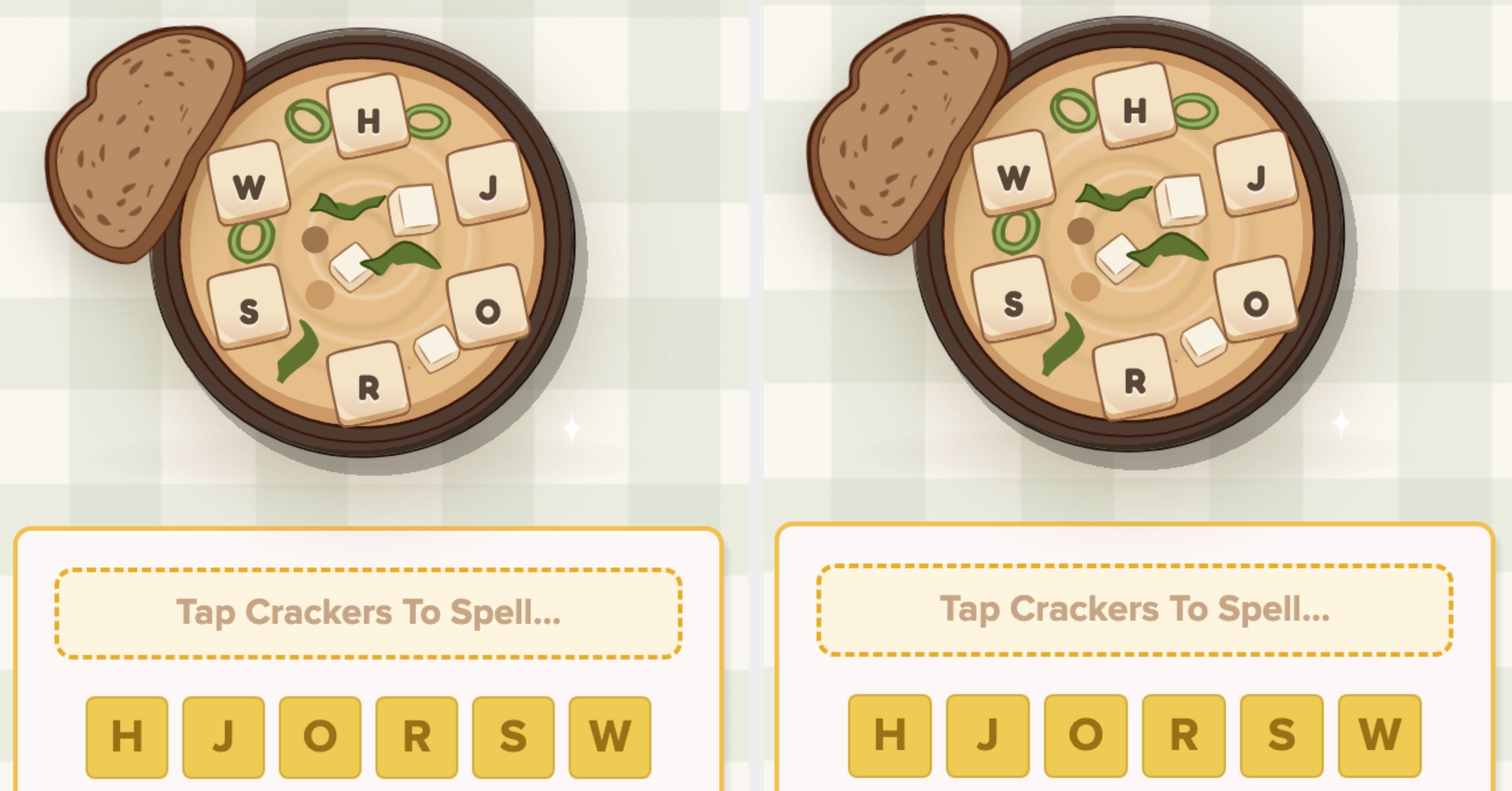 The Soup Of The Day Is "HJORSW" — How Many Words (Out Of 17) Can You Find?