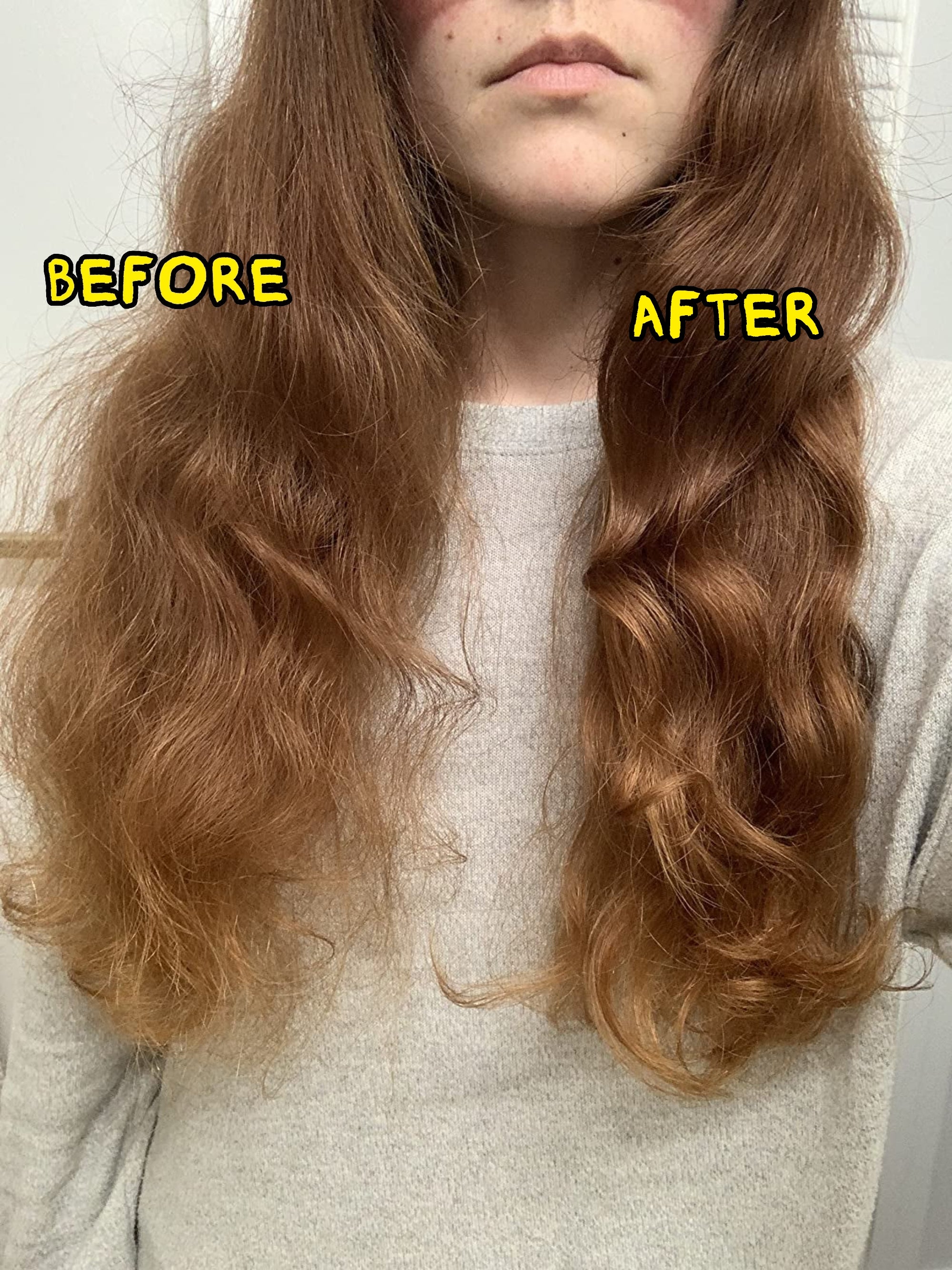 Close-up of a person's hairsbreadth  showing a 