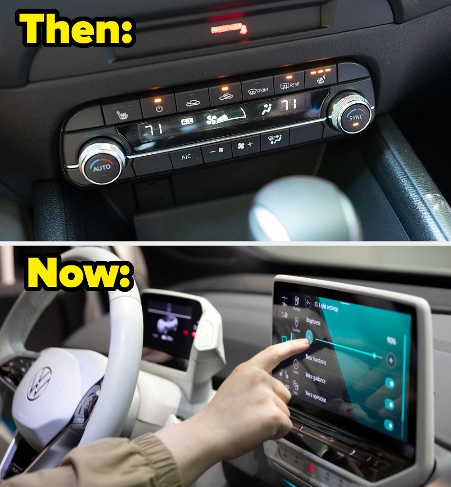 Car's manual clime power vs. a car's touchscreen controls