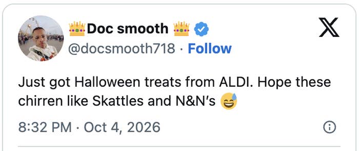  "Just got Halloween treats from ALDI. Hope these chirren similar  Skattles and N&amp;amp;N's ?"