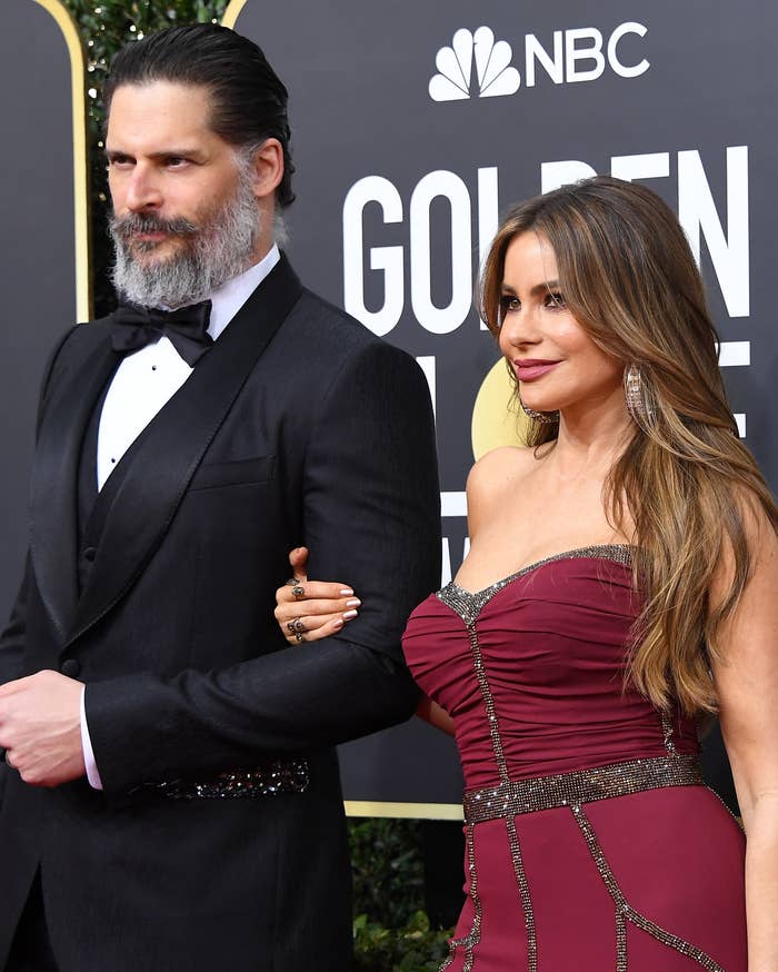 Joe and Sofía on a red carpet