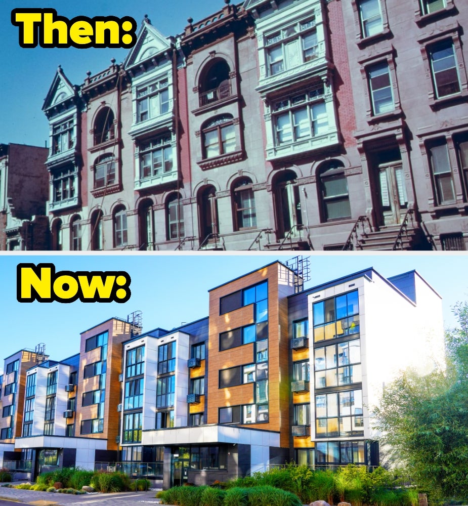 Historic enactment homes vs. boxy modern flat buildings