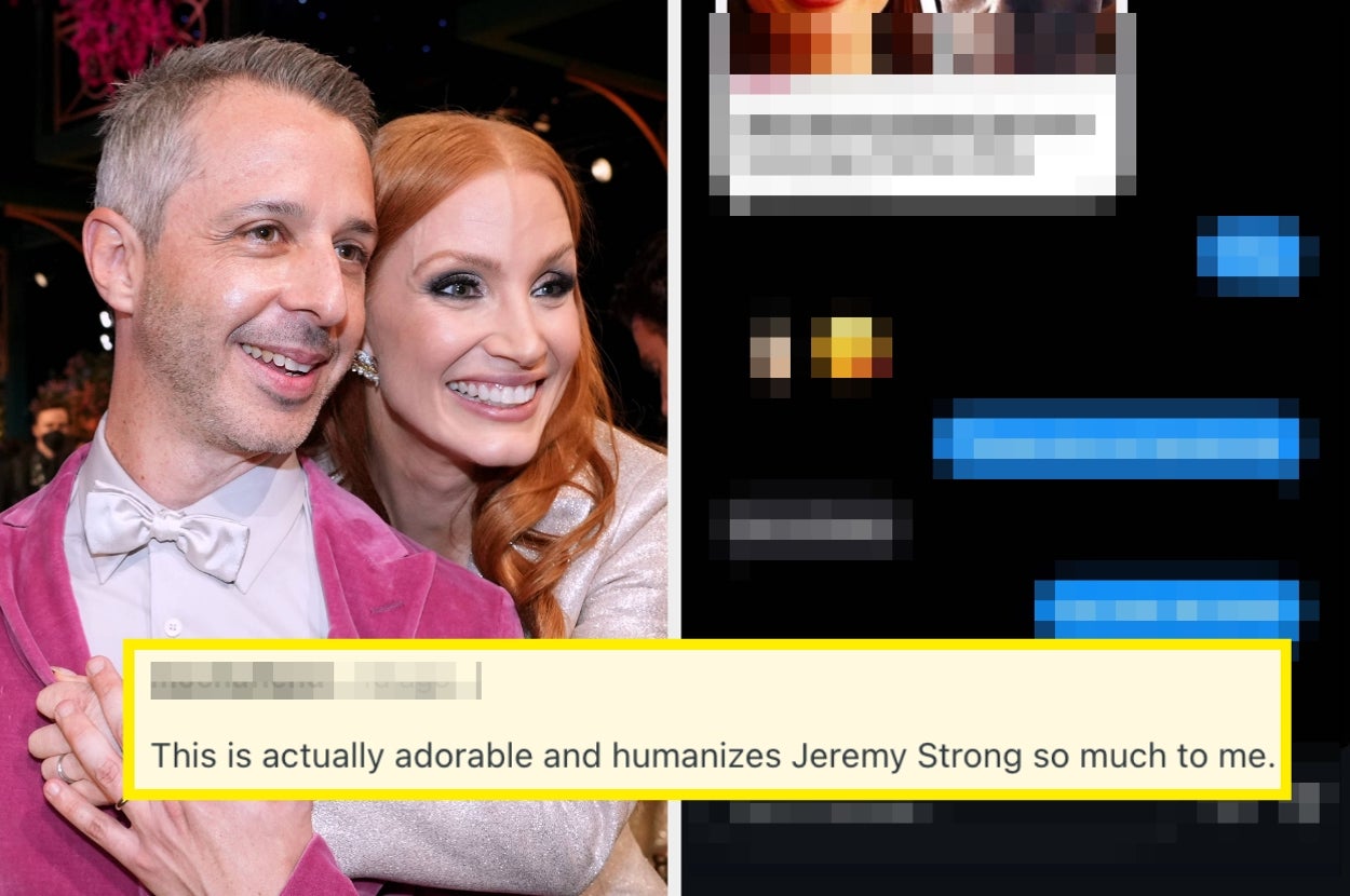 “Wait. He Seems…. Fun?”: Jessica Chastain Shared A Candid Text Exchange With Jeremy Strong, And It’s Making People See Him In A Whole New Light