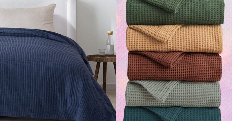 This Waffle-Knit Throw Blanket Looks Much More Expensive Than It Is