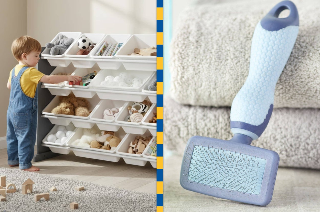 Person using a portable carpet cleaner on a car seat; wall-mounted wooden air freshener nearby