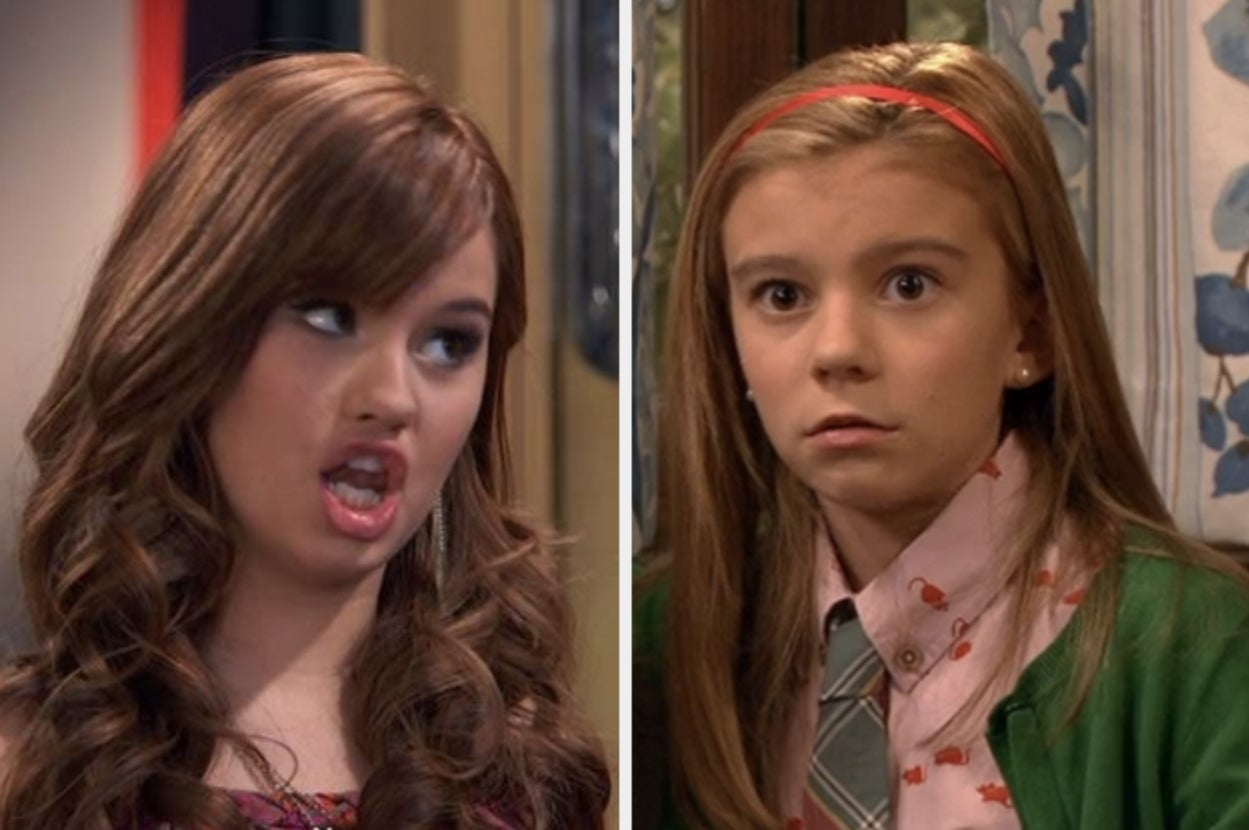Two young women making different expressions; one appears surprised, the other seems expressive or playful
