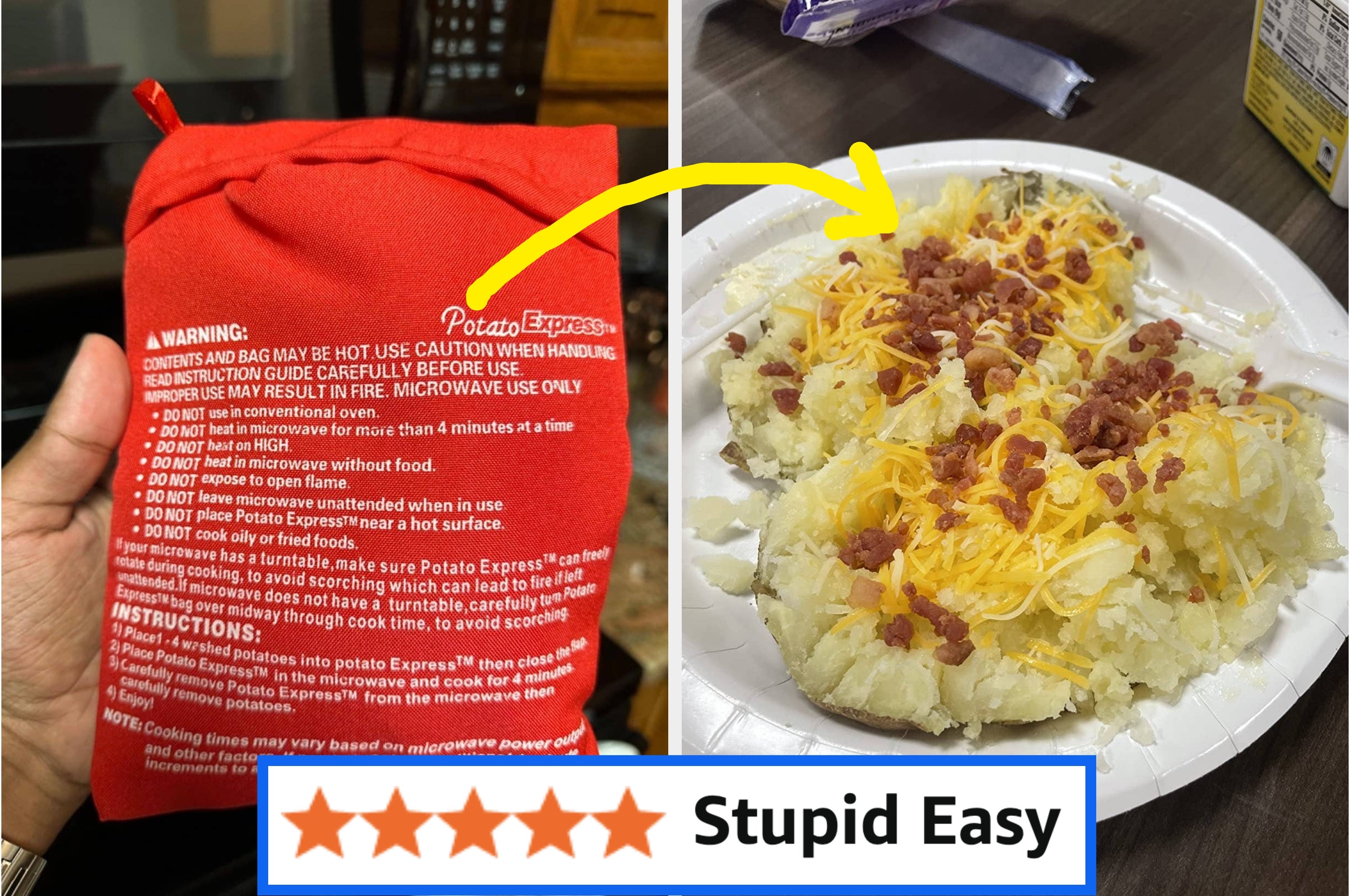 Two kitchen tools: electric salt and pepper grinders on a table, and cooked meat being transferred into a storage bag using a spatula