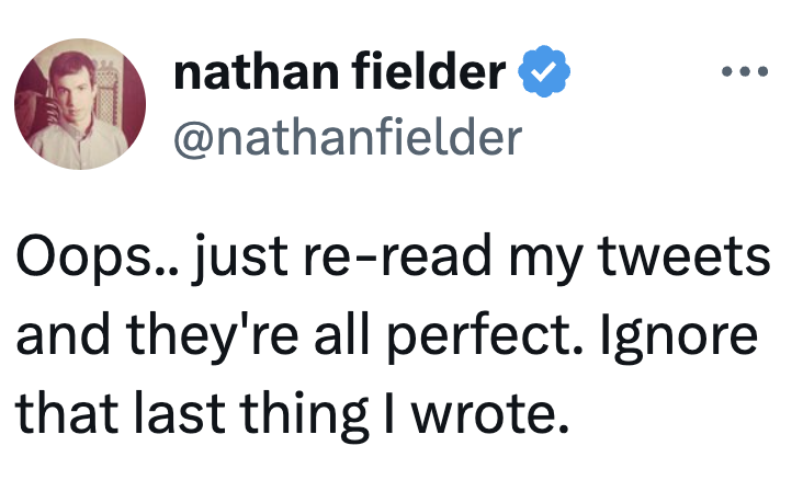 Social media station by a idiosyncratic expressing wit by claiming each their tweets are cleanable and to disregard the past 1 they wrote