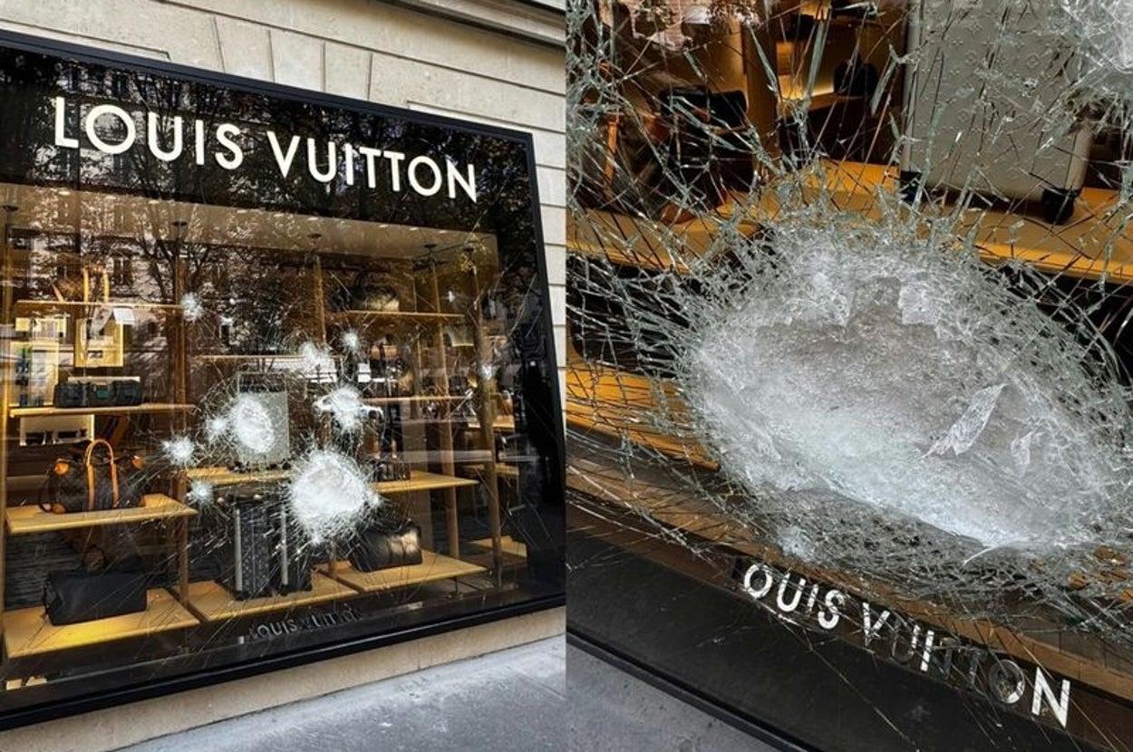 Louis Vuitton's Store Window Is Getting A Lot Of Attention Its Unexpected Role In The France Riots