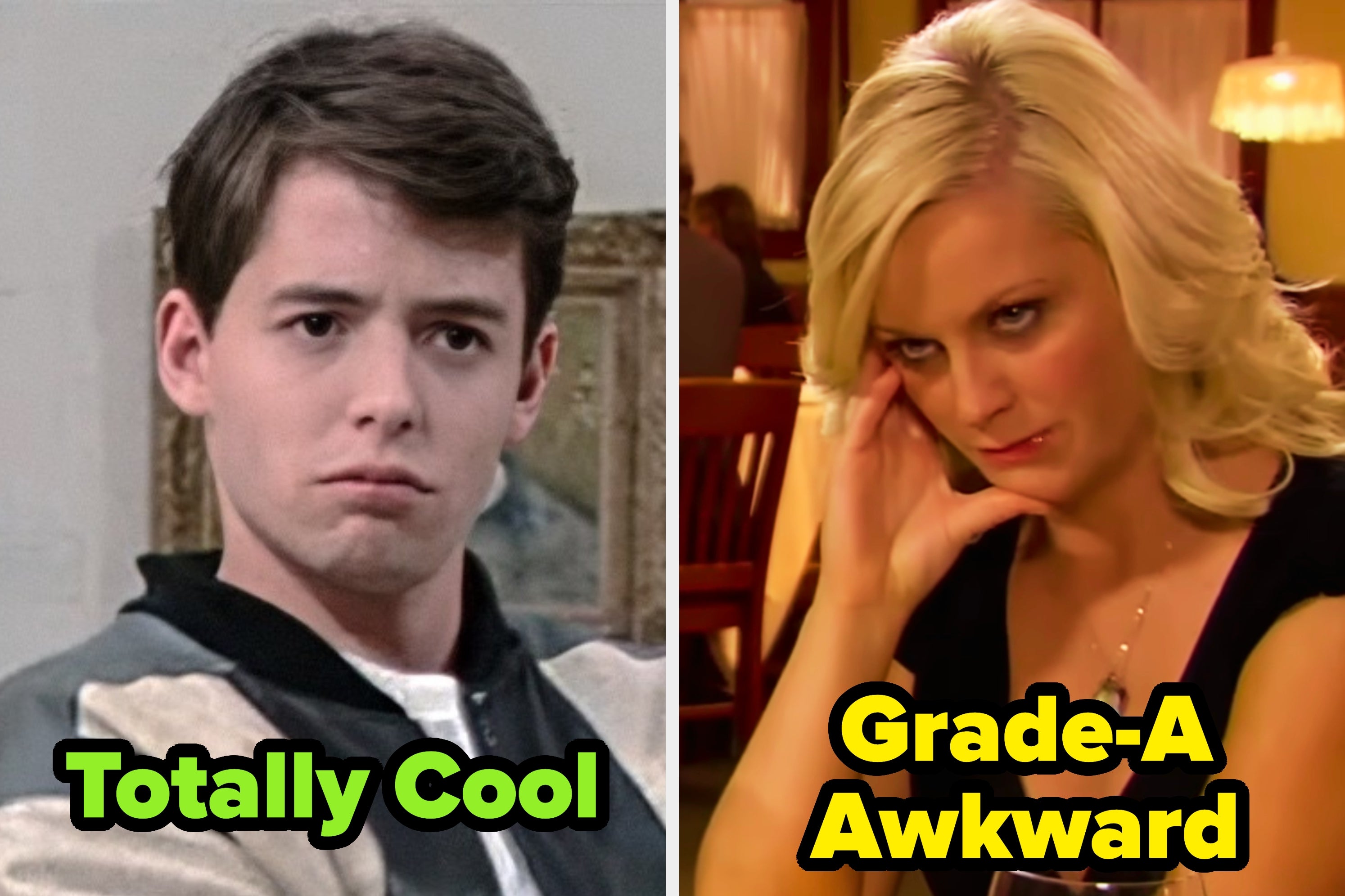 Two iconic characters side-by-side: one in a casual jacket, the other in a suit. Text reads "Totally Cool."
