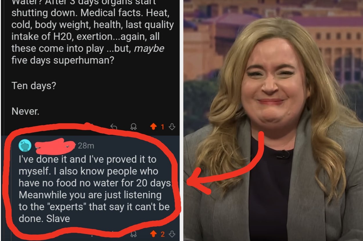 A screenshot with a person smiling. Text overlaid reads: "I've done it and I've proved it to myself... listening to 'experts' that say it can't be done. Slave."