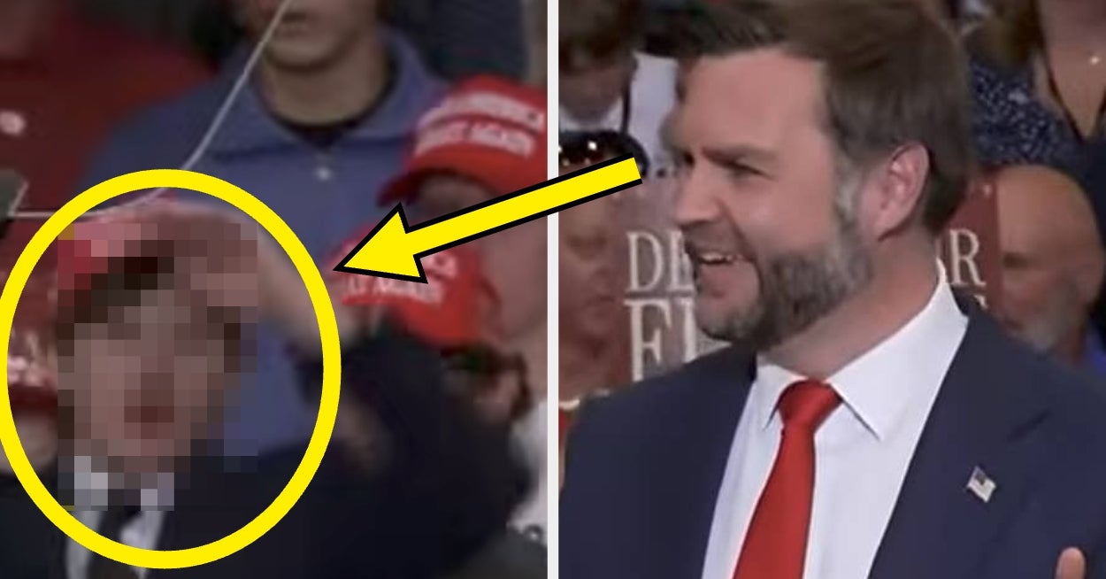 Yet Another Heckler Got Under JD Vance's Skin At A MAGA Rally, And I'm Cringing Just Watching Him Try To Make A Joke About It