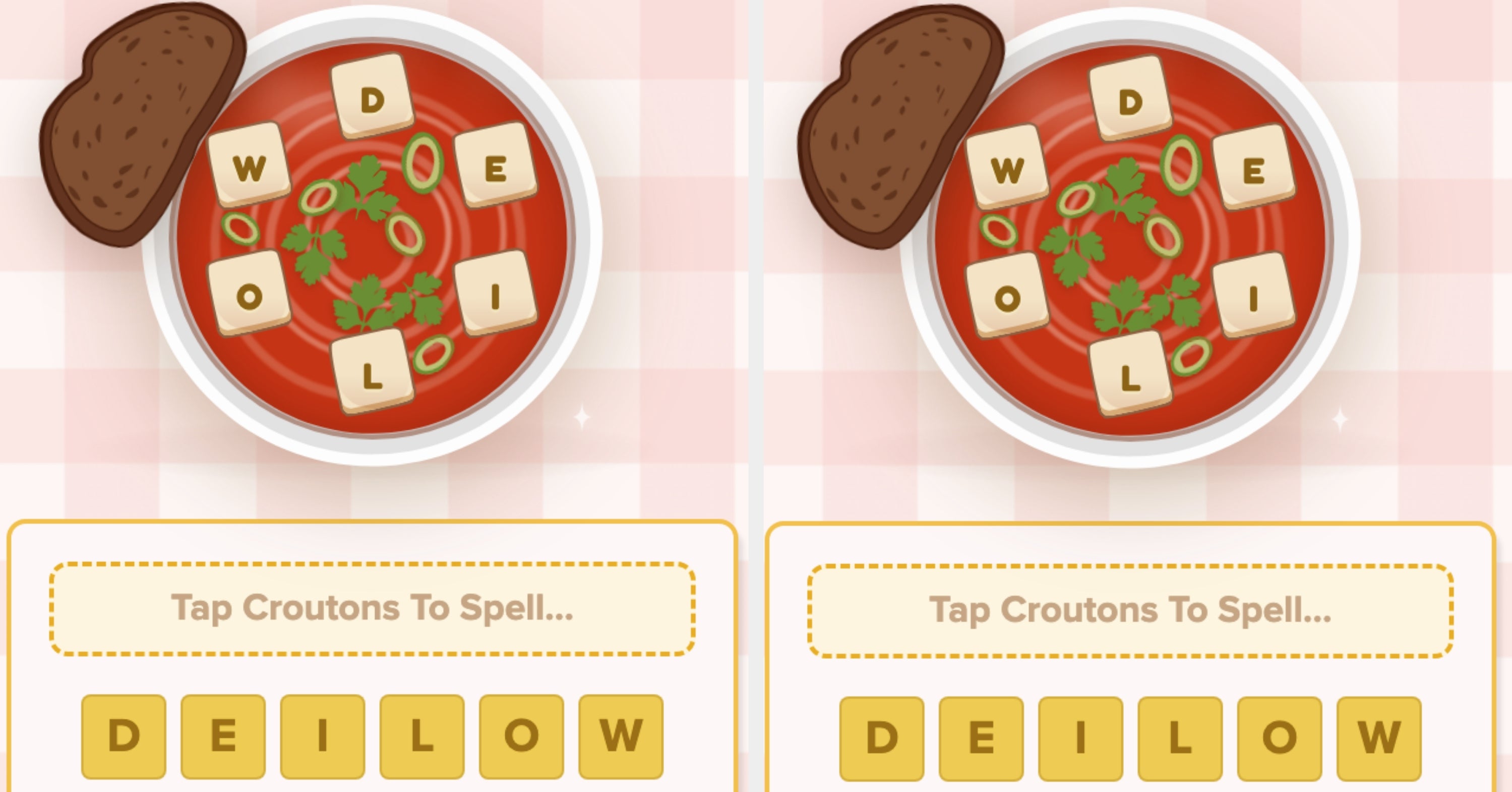 The Soup Of The Day Is "DEILOW" — How Many Words (Out Of 49) Can You Unscramble?