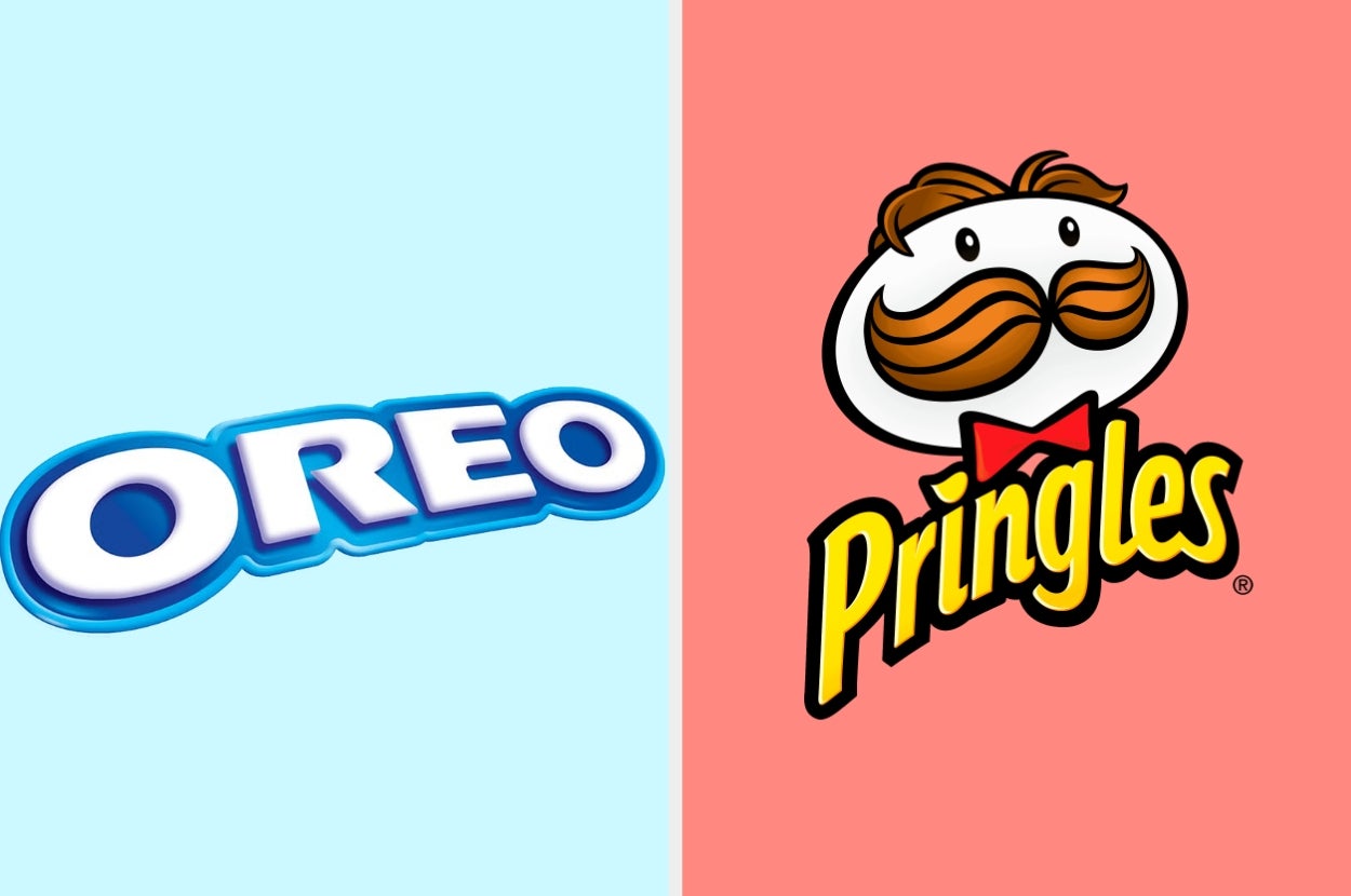 Oreo and Pringles logos side by side, showcasing popular snack brands