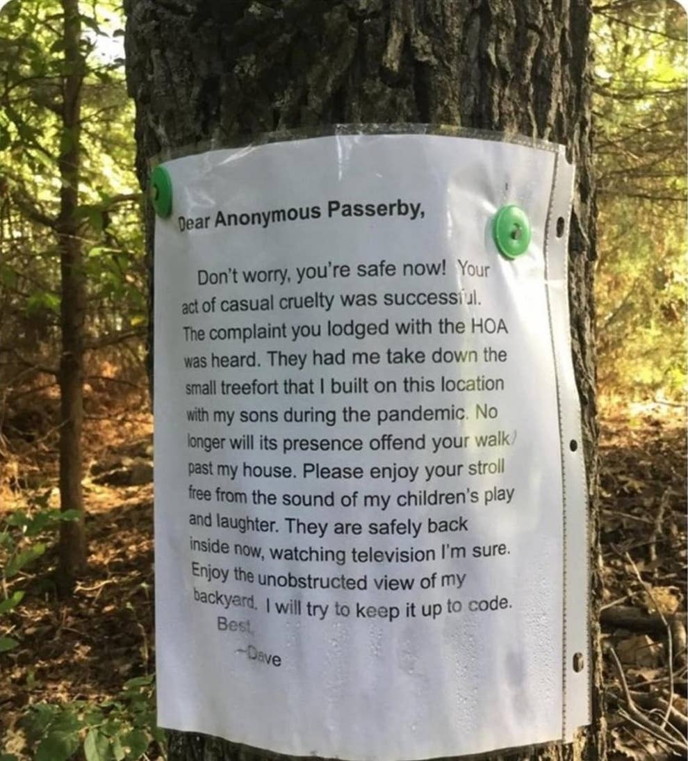 Tree Fort Removed