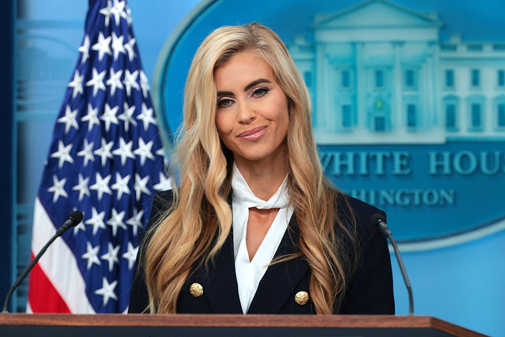 Person speaking astatine  a podium with the U.S. emblem  and a White House logo successful  the background