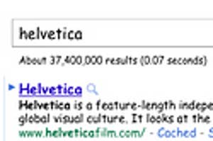 Type Helvetica Into Google