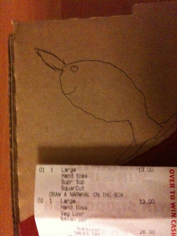 "Draw A Narwhal On The Box"