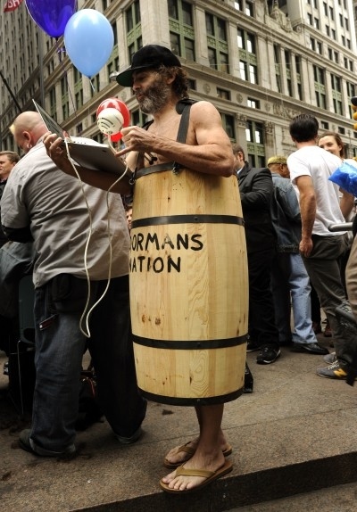 Man in a Barrel