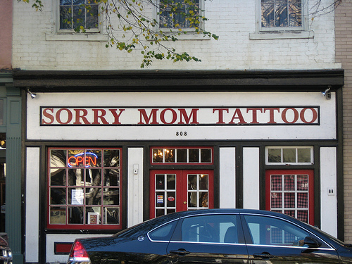 6. Sorry Mom Tattoo