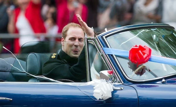 William And Kate In An Aston Martin
