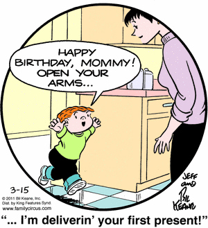 2) Send a &#39;Family Circus&#39; cartoon that relates to birthdays