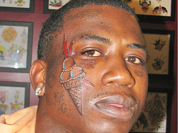 Gucci Mane Getting An Ice Cream Cone Face Tattoo