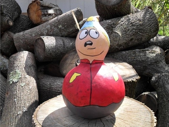 Cartman hand-painted gourd