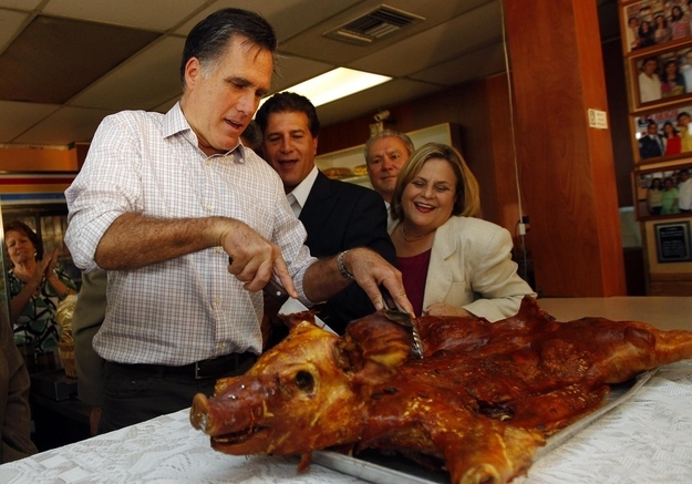 Cut a roast pig.(Getty Images)