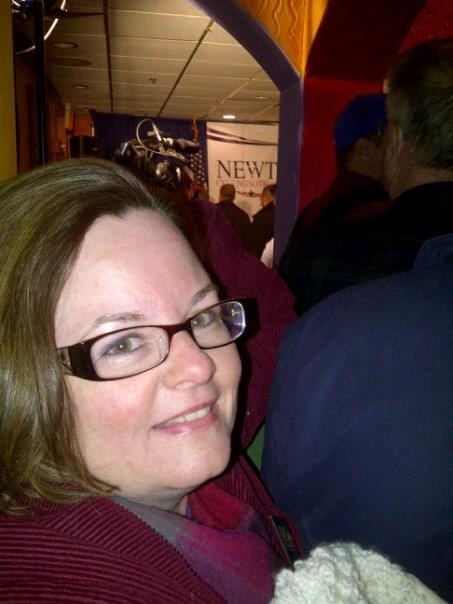 Rebecca Burton at the Newt Gingrich Latino town hall.